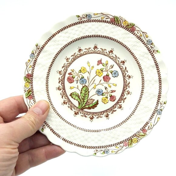 Copeland Spode S173 Cowslip Bread and Butter Plates 6.5 inch Black Logo Set of 4 - Picture 2 of 6